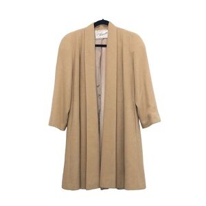 Fleurette of California Vintage Camel Hair Beige Long Trench Coat